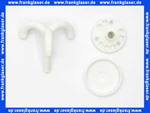 Dreifachhaken Kleiderhaken Hewi 477.90.050 Haken drehbar reinweiss