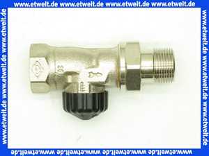 Heimeier Thermostatventil Rotguß vernickelt R 3/4 Zoll Durchgang