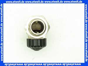 Heimeier Thermostatventil Rotguß vernickelt R 3/4 Zoll Durchgang