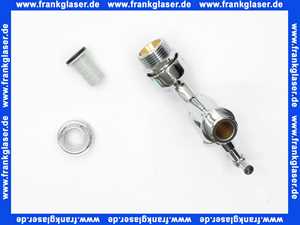 Auslaufventil Zapfhahn Wasserhahn 1/2 verchromt DVGW zugelassen, mit Belüfter, Rückflussverhinderer und Schlauchverschraubung