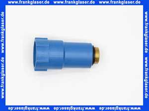 Baustopfen Abdrückstopfen 1/2 Zoll Blau mit Messinggewinde, O-Ring und Innensechskant