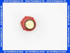 Baustopfen Abdrückstopfen 1/2 Zoll Rot mit Messinggewinde, O-Ring und Innensechskant