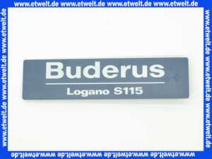 67902829 Buderus Geräteschild Logano S115