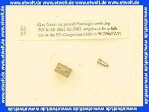 7099810 Buderus Ersatzset f Gasdruckwächter