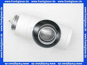 87094300 Buderus Revisionsstück konzentr DN60/100 Ausf01 Dichtkappe sow. 2 Klemmbänd., Alu