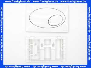 61000 Burda Betätigungstaste Drückerplatte T610 Weiß komplett mit Montagerahmen zu UP Spülkasten