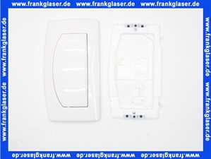 90200 Burda Betätigungstaste Betätigungsplatte Drückerplatte T902 weiss komplett mit Montagerahmen zu UP Spülkasten