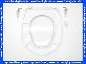 Concept WC-Sitz 100 mit Deckel, mit Edelstahl-Scharnieren, weiss
