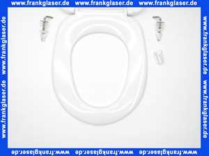 Concept WC-Sitz 100 mit Deckel, mit Edelstahl-Scharnieren, weiss