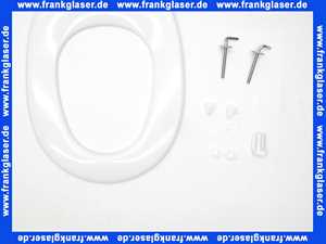 Concept 200 WC Sitz mit Deckel in der Farbe weiß und mit Edelstahlscharnieren