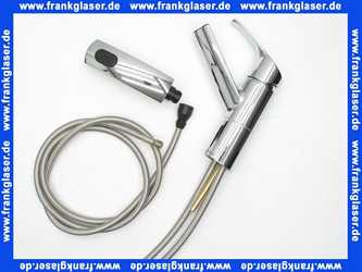 6712000 Damixa Spültischarmatur, Keramikkartusche, Schwenkauslauf, Twist & Clean - Leicht zu reinigen, Geschirrbrause herausziehbar