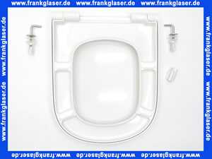 526472 Derby Wc-Sitz Derby Style mit Deckel Scharniere Edelstahl weiß