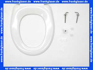 Derbytop WC-Sitz Derby mit Deckel weiss Edelstahl-Bügelscharniere