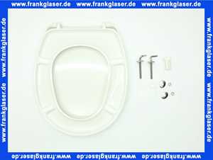 508857 Diana WC-Sitz mit Deckel, Edelstahlscharnier, weiß