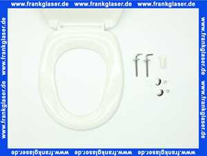 DIANA WC-Sitz mit Deckel und Edelstahlscharnieren in Farbe Weiss