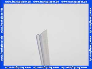 GUMN609 Duka Dichtleiste Pendeltür-Mauer Abrissl.11mm ESG 6 mm 2000 mm