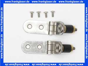 0061521000 Duravit Scharnier-Set für Urinaldeckel ohne Absenkautomatik, Edelstahl