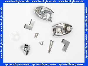 401175 Duscholux Lager oben und unten für Klammerwand links verchromt