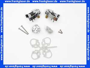 401177 Duscholux Lager oben und unten verchromt für Seitenteil links