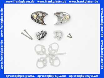 401177 Duscholux Lager oben und unten verchromt für Seitenteil links