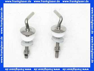 WC-Sitz Pagette Exklusiv mit Deckel weiß und Edelstahlscharnieren