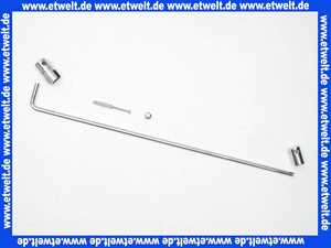 Stabilisator für Echtglas Duschabtrennung mit 8 mm Glasstärke zur Versteifung des Festteils Glas/Wand