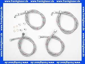 Universal Ölbrennerschlauch-Set für Heizöl inkl. Anschlussnippel und Dichtringen zur Verbindung mit Ölbrenner