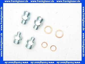 Universal Ölbrennerschlauch-Set für Heizöl inkl. Anschlussnippel und Dichtringen zur Verbindung mit Ölbrenner