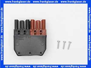 Stecker 6-polig schwarz/braun, 250/400V, 16A System Wieland