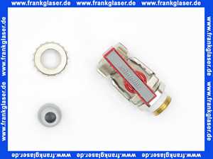 KFE-Kugelhahn 1/2 PN 16 Durchgang mit Schlauchverschraubung