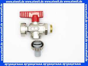 KFE-Kugelhahn 1/2 PN 16 Eckform mit Schlauchverschraubung