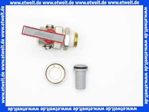 KFE-Kugelhahn 1/2 PN 16 Eckform mit Schlauchverschraubung