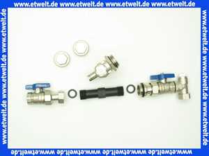 Anschlußgarnitur für Fußbodenverteiler mit WMZ V 3/4 vertikal