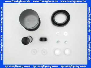 WC-Anschlußgarnitur für Wand WC mit Abflußrohr 110mm und weißen Kappen