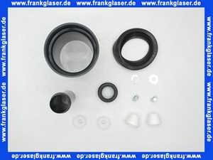 WC-Anschlußgarnitur für Wand WC mit Abflußrohr 110mm und weißen Kappen