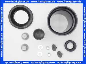 WC-Anschlußgarnitur mit Abflußrohr 110mm mit metalloptik Kappen