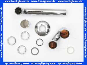 Röhrensifon großes Modell 11/4 - DN 32 (1 1/4 ) x 32 mm - Abgangsbogen 32 mm x 220 mm - Mit Rosette messing verchromt