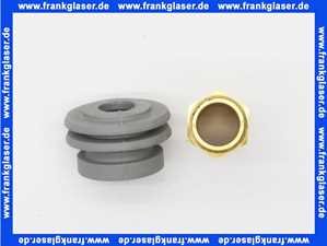 Urinal-Zulauf-Garnitur messing, 1/2 mit Lippendichtung, grau