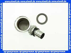 Verstellrohr zu Waschtischsifon Messing verchromt 45 32 x 200mm, mit Schlauchverschraubung 3/4 für Geräteanschluss