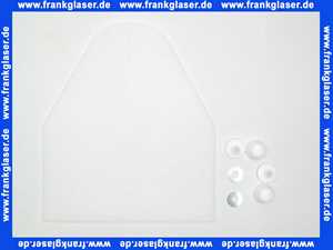 WC-Schallschutzset RG 70/4 mm mit Abdeckkappen weiß