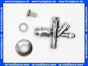 Kombi-Eckventil mit Rohrbelüfter chrom-poliert,selbstdichtend, 1/2 Zoll x10mm