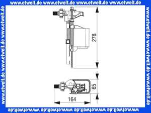 Universal Füllventil Schwimmerventil Schwimmer passend für Aufputz und Unterputzspülkästen