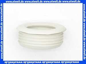 Stedo® Euro WC-Spülrohrverbinder leichte Ausführung für WC D=55mm für Spülkastenrohr 38-45mm weiß ASW 100359