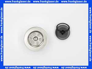 Spülenventil Stopfenventil 1 1/2 Zoll PP weiß mit Schlüsselringstopfen 100849