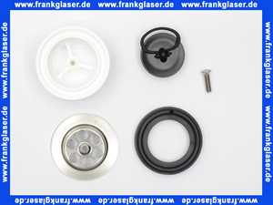 Spülenventil Stopfenventil 1 1/2 Zoll PP weiß mit Schlüsselringstopfen 100849