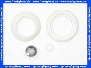 Dichtungsset 4-teilig Ersatzteilset mit Rändelmutter MS verchromt zu Excenter Ablaufgarnitur für Waschtisch oder Bidet Armaturen 103994