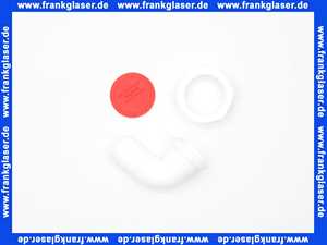 Schlauchanschlussset 90 Grad PP weiß IG 1 Zoll Überwurf 19-22 mm Stutzen 111678