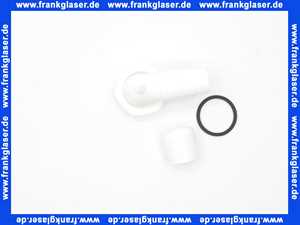 Schlauchanschlussset 90 Grad PP weiß IG 1 Zoll Überwurf 19-22 mm Stutzen mit Kondensatanschluss 111685