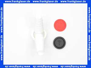 Schlauchanschlussset doppelt 45 Grad PP weiß IG 1 Zoll Überwurf 2x 19-22 mm Stutzen 111692