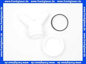 Schlauchanschlussset 45 Grad PP weiß IG 1 1/2 Zoll Überwurf 2x 19-22 mm Stutzen Doppelanschluss 111715